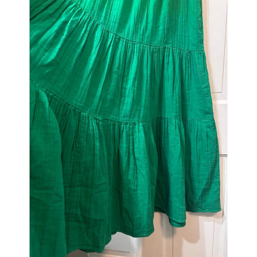ME+EM Emerald Green Maxi Dress with V-Neck and Cutout Waist - Picture 8 of 16